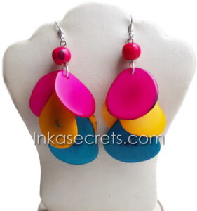 Lot of 15 Eco-Friendly Tagua Slice Earrings