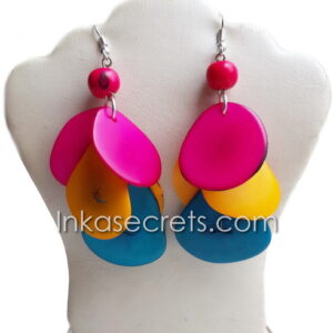 Lot of 15 Eco-Friendly Tagua Slice Earrings