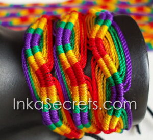 Peruvian Rainbow Friendship Bracelets, Zigzag, 50 to 1000 pcs