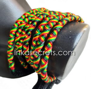 Peruvian Rasta Friendship Bracelets, Tube, 100 to 1000 pcs