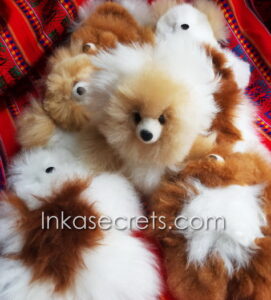 Handcrafted Peruvian Alpaca Fur Teddy Bear,  5.5", Baby Alpaca. 25 to 50 pcs