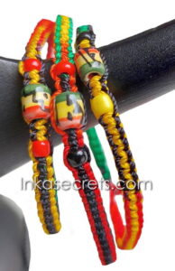 Peruvian Rasta Friendship Bracelets, Ceramic Bead Design, 200 to 1000 pcs