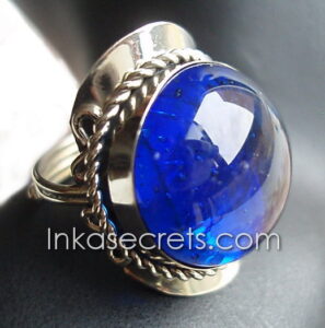 Peruvian Alpaca Alloy Ring with Gem Glass, 20 to 250 pcs