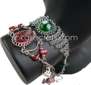 25 Alpaca Silver Bracelet with Murano Glass