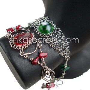 25 Alpaca Silver Bracelet with Murano Glass