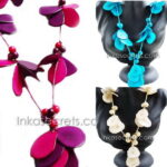 Tagua Slice Necklace with Açaí Seed, 10 to 25 pcs