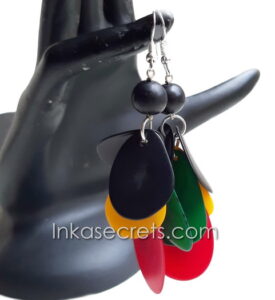 Lot of 15 Eco-Friendly Rasta Tagua Earrings