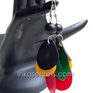 Lot of 15 Eco-Friendly Rasta Tagua Earrings