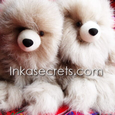 Handcrafted Peruvian Alpaca Fur Teddy Bear, 12 inch, Baby Alpaca. 6 to 20 pcs