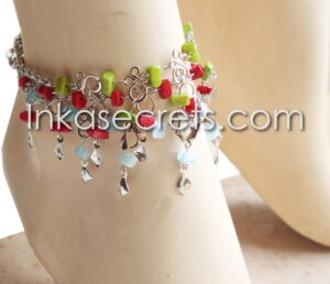 Natural Chip Semi-Precious Stone Anklet, 25 to 250 pcs