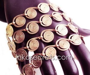 Peruvian Bronze Bracelet – Spiral Design