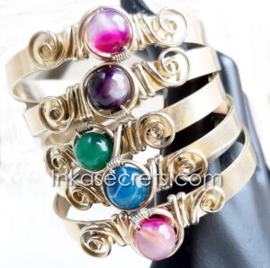 Colorful Peruvian Agate Cuff Bracelet