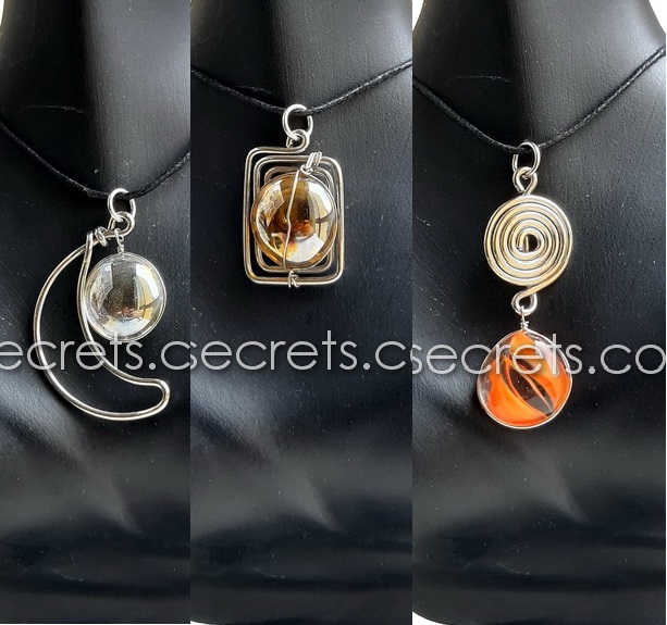 Peruvian Handmade Necklace with Gem Glass