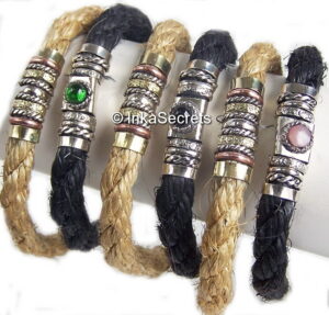 Handmade Peruvian Rope Bracelet with murano glass