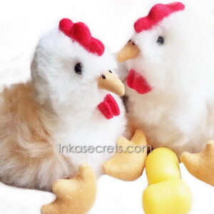 Lot of 10 Peruvian Chicken Stuffed Animal Made with Alpaca Fur