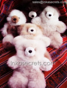 Lot of 10 Peruvian Baby Alpaca Teddy Bear 8″