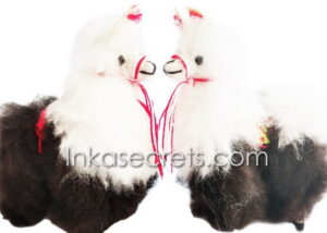 25 Small Stuffed Llama Plush Black and White