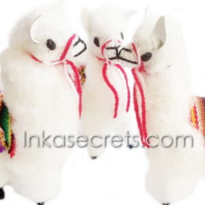 25 Small White Stuffed Llama Plush