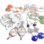Alpaca Alloy Earrings with Murano Glass, 100 to 250 Pairs