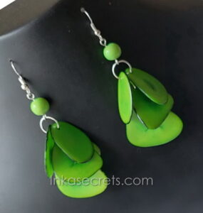 Lot of 15 Eco-Friendly Rasta Tagua Earrings