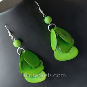 Lot of 15 Eco-Friendly Rasta Tagua Earrings