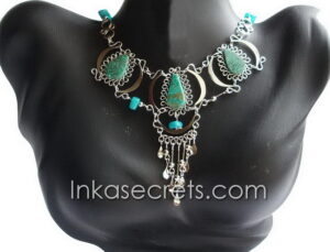 10 Alpaca Silver Necklace with Semiprecious Stone