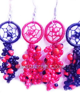 20 Pairs Dreamcatcher Earrings with Huayruro Seeds