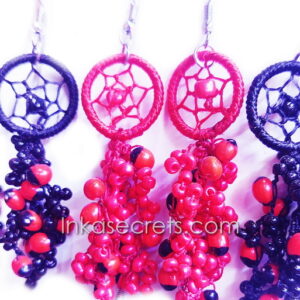 20 Pairs Dreamcatcher Earrings with Huayruro Seeds