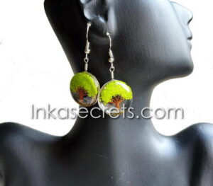 10 Tree of Life Earrings with Stones and Resin