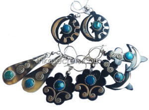 Bull Horn Earrings with Stone, 50 to 250 par