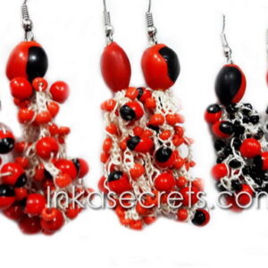 20 Pairs Earrings with Huayruro Seeds