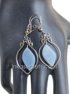 25 Peruvian Alpaca Alloy Earrings with Stone