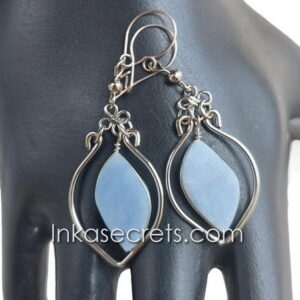 25 Peruvian Alpaca Alloy Earrings with Stone