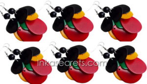 Eco-Friendly Rasta Tagua Earrings, 70 to 150 Pairs