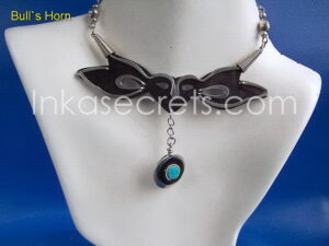 12 Peruvian Bull Horn Necklace