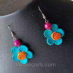 Peruvian Orange Peel Flower Earrings, 100 to 250 Pairs
