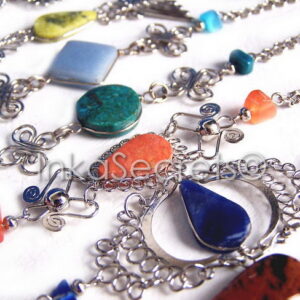 25 Alpaca Silver Bracelet with Semiprecious Stone