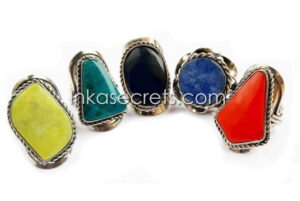 Alpaca Alloy Ring with Semiprecious Stone, 100 to 250