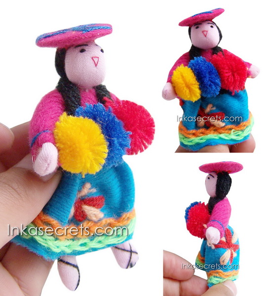 Lot 05 Small Peruvian Dancing Cholita Doll with Traditional Shawl
