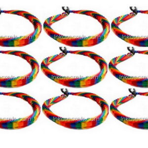10 Rainbow Fishbone Knot Friendship Bracelets