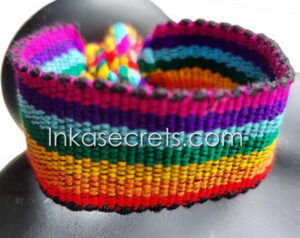 50 Rainbow Woven Wool Friendship Bracelets
