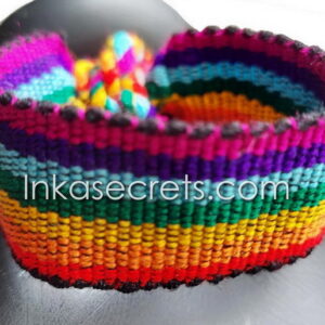 50 Rainbow Woven Wool Friendship Bracelets