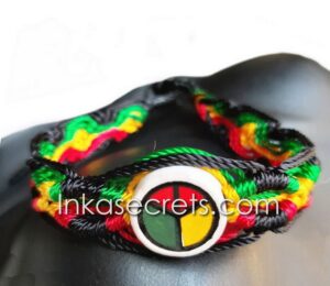 50 Rasta Ceramic Bead Round Friendship Bracelets