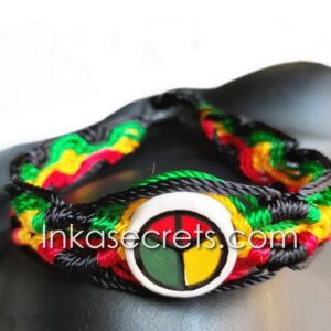 50 Rasta Ceramic Bead Round Friendship Bracelets