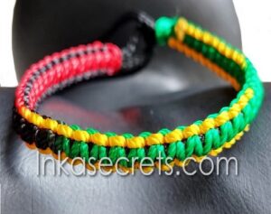 50 Rasta Square Knot Friendship Bracelets